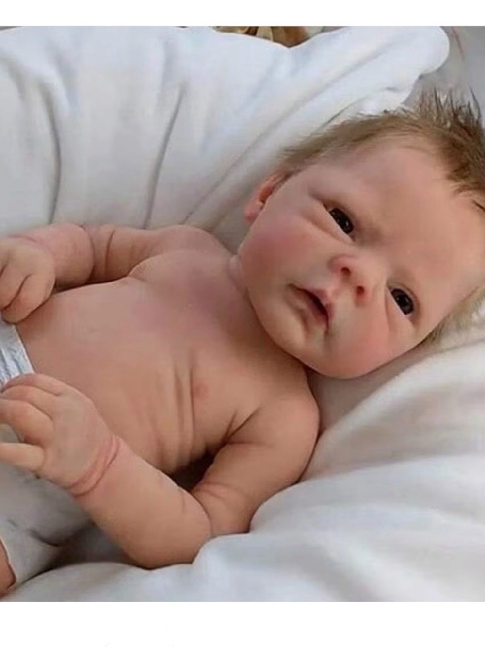 18” Anatomically Correct Silicone Sweet Girl Baby Doll with Magnetic Pacifiers - Picture 14 of 15